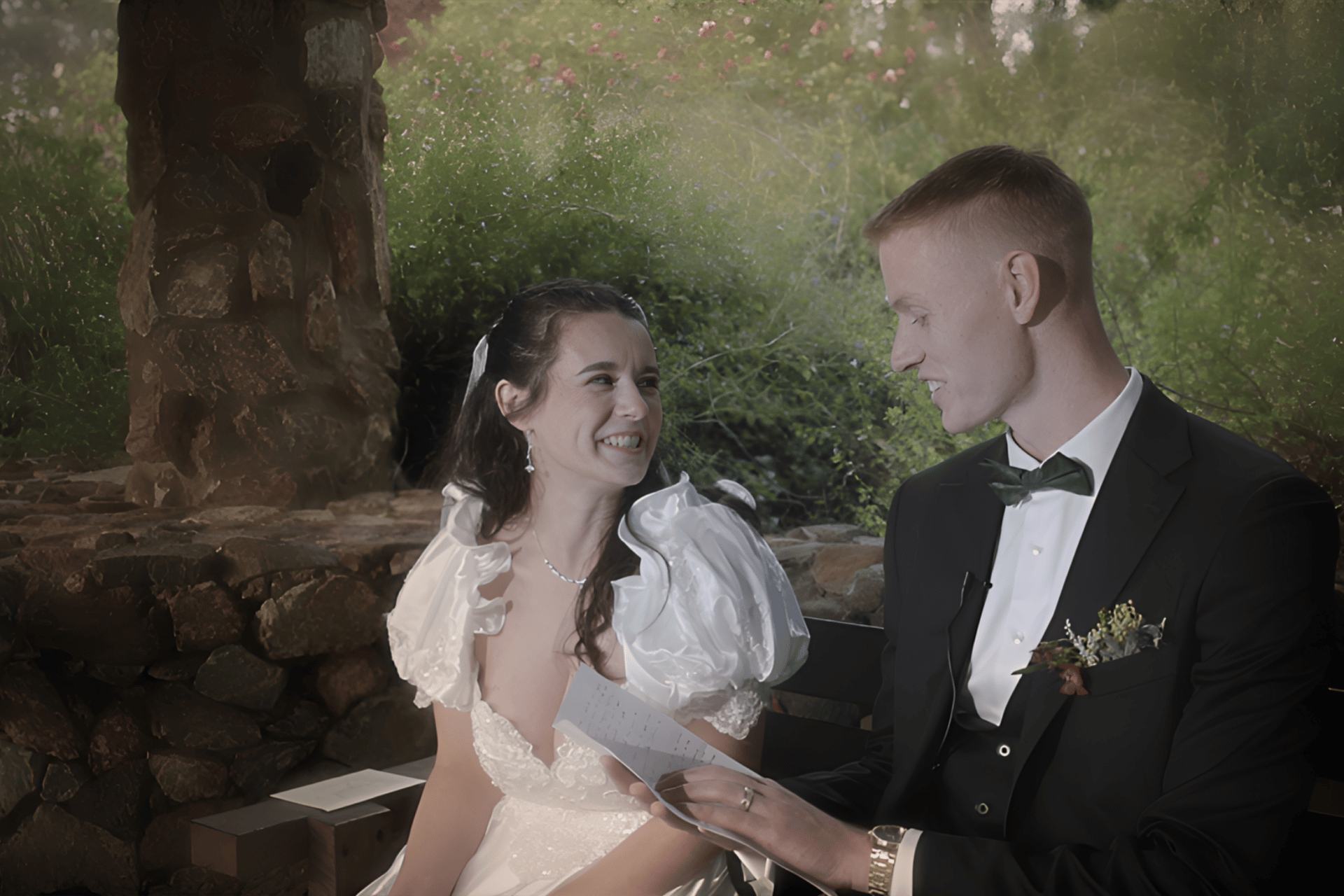 Romantic outdoor couple moment Perth wedding photographer